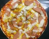 Hình bước làm 2 của món Pizza xúc xích 🍕🍕