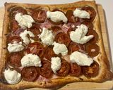 A picture of step 4 of Roasted Tomato Tart with Ricotta and Pesto.