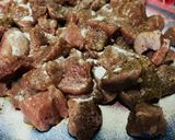 A picture of step 2 of Beef bihari boti karahi.