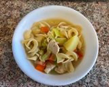 A picture of step 6 of Egg noodle/Chicken Soup (Cleaning out the fridge).