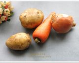 A picture of step 1 of [Carrot and Potato Cream Soup] Comparable to Pumpkin Soup.