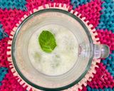 A picture of step 4 of Mint sweet lassi.