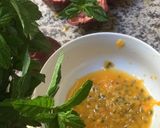 Une image de l'étape 7 de Panna cotta mange 🥭passion 🍅🌱menthe Pouliot🌿.