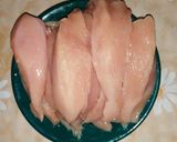 Pas rețetă Ciuperci champignon cu piept de pui la cuptor 1 fotografie