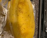A picture of step 1 of Buffalo Chicken Spaghetti Squash.