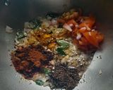 A picture of step 2 of Bamboo shoots & Vaal curry.