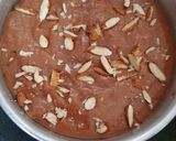 A picture of step 6 of Bourbon biscuit cake.