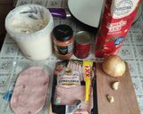 1947. Paradicsomos Sonkás Pestós Spagetti ! recept fázis 1 fotója