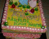 Foto langkah ke 4 dari resep Rainbow cake tar.