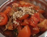 A picture of step 1 of Jain Paneer Tika Masala.