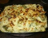 Foto del paso 5 de la receta: Pastas, pollo al ajillo, bechamel y brocoli