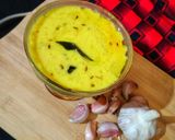 A picture of step 9 of Lehsan tarka curry.