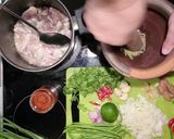 A picture of step 4 of Thai Red "Dragon" chicken soup.