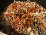 Relleno de empanadas jugosas de carne