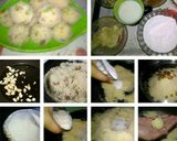 A picture of step 7 of Rava /suji laddu.