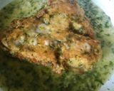 A picture of step 13 of Chicken Francaise.