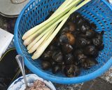 Hình bước làm 1 của món Chạo ốc cuốn bánh tráng ngon bá cháyyyyy