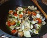 Pas rețetă Spaghetti cu vongole și roșii cherry 2 fotografie