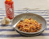 A picture of step 3 of Aubergine Thai roasted noodles.