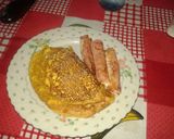 Foto del paso 4 de la receta: Omelette esponjoso con rollitos de jamón y queso