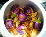 A picture of step 3 of Ringan Na Ravaiya / Stuffed Eggplant (Gujarati style).