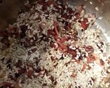 A picture of step 4 of Risotto with Radicchio and Speck in a Pressure Cooker.