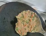 A picture of step 3 of Mung Dal chilla.