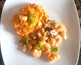 Foto del paso 6 de la receta: Mariscos salteados con morrón y arroz sabroso. #delantaldorado