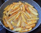 A picture of step 5 of Halloumi and Chips (Vegetarian).