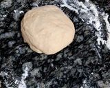 A picture of step 3 of Kheema naan.