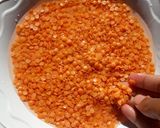 A picture of step 1 of Red Lentil and Carrot Soup.