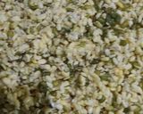 A picture of step 1 of Spring onion moong daal pakore with Green chilli 💚.