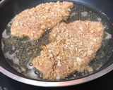 A picture of step 2 of Chicken Parmesan.
