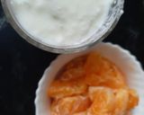 A picture of step 1 of Orange Lassi.