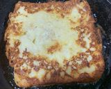 A picture of step 2 of Banana Nutella french toast.