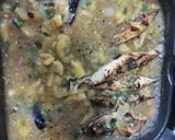 A picture of step 3 of Lemon garlic Grilled fish pamphlets with pineapple sauce.
