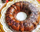 A picture of step 13 of Eggless Traditional Christmas Fruit And Nut Cake.