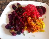 Foto del paso 6 de la receta: Arroz rojo, con remolacha y verduras salteadas. #Mercado