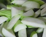 Hình bước làm 2 của món Canh mướp rau dền đỏ nấu tôm