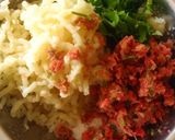 A picture of step 2 of Poha cheesy balls.