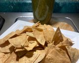 A picture of step 4 of Chilaquiles Verdes.