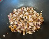 A picture of step 2 of Lumpiang Hubad.