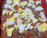Foto del paso 5 de la receta: Pastel de Calabaza relleno con Carne, Queso y Huevo Picado!