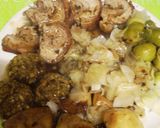 A picture of step 9 of Rolled Pork belly stuffed with Sage and onion stuffing.