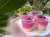 Puding susu buah naga