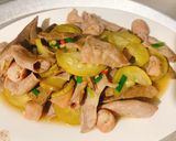Hình bước làm 1 của món Lòng xào dưa