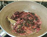 A picture of step 4 of Red amaranth rice.