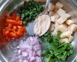 A picture of step 1 of Italian Minestrone Soup.