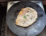 A picture of step 7 of Aloo kulcha with chhole.