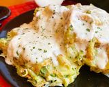 Foto del paso 4 de la receta Gofres de calabacín con salsa de yogur